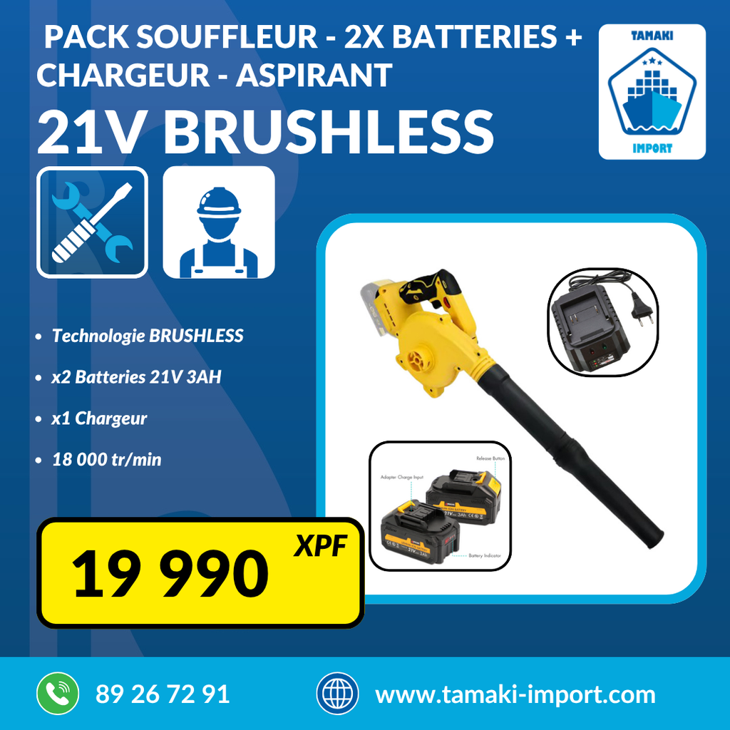 Souffleur aspirant 21V BRUSHLESS
