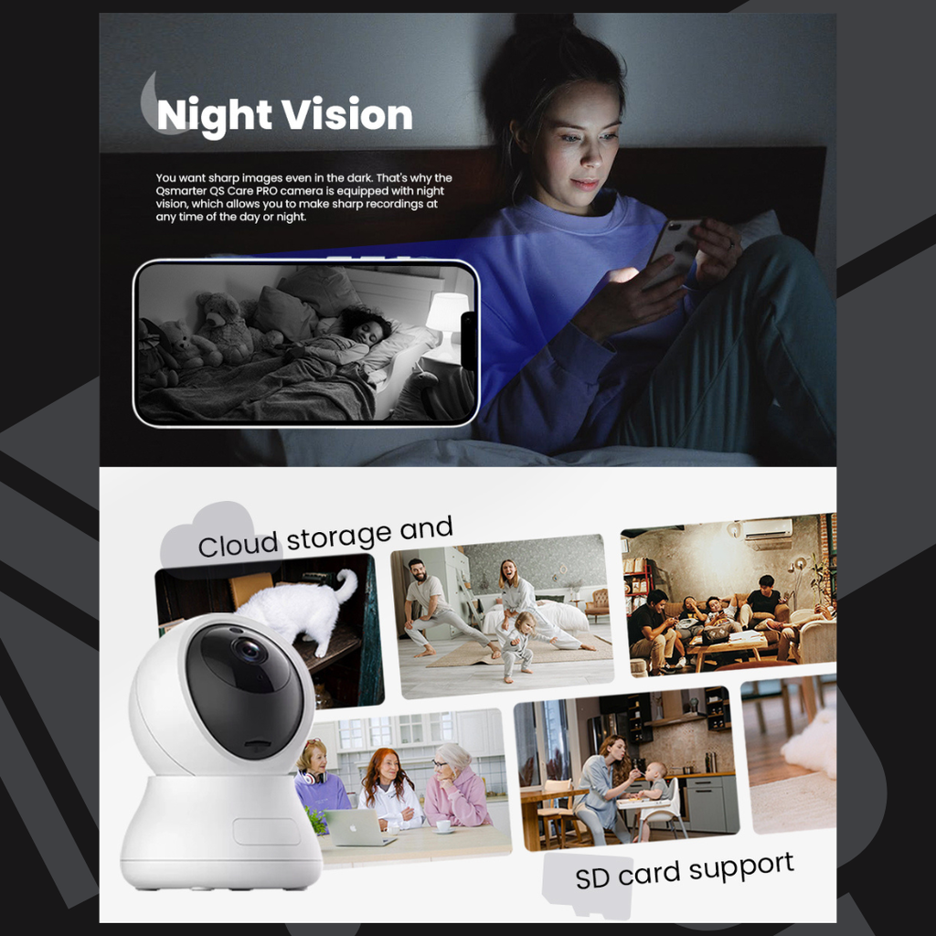 Caméra intérieure AJCLOUD 2k (3mp) – ultra HD & connectée