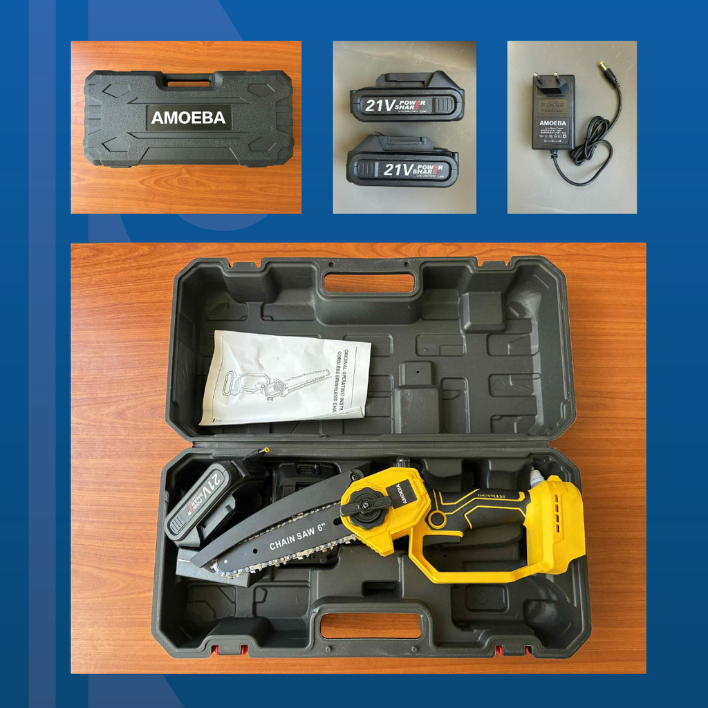 Tronçonneuse Sans Fil AMOEBA 21V Brushless – 6 POUCES (16 cm)