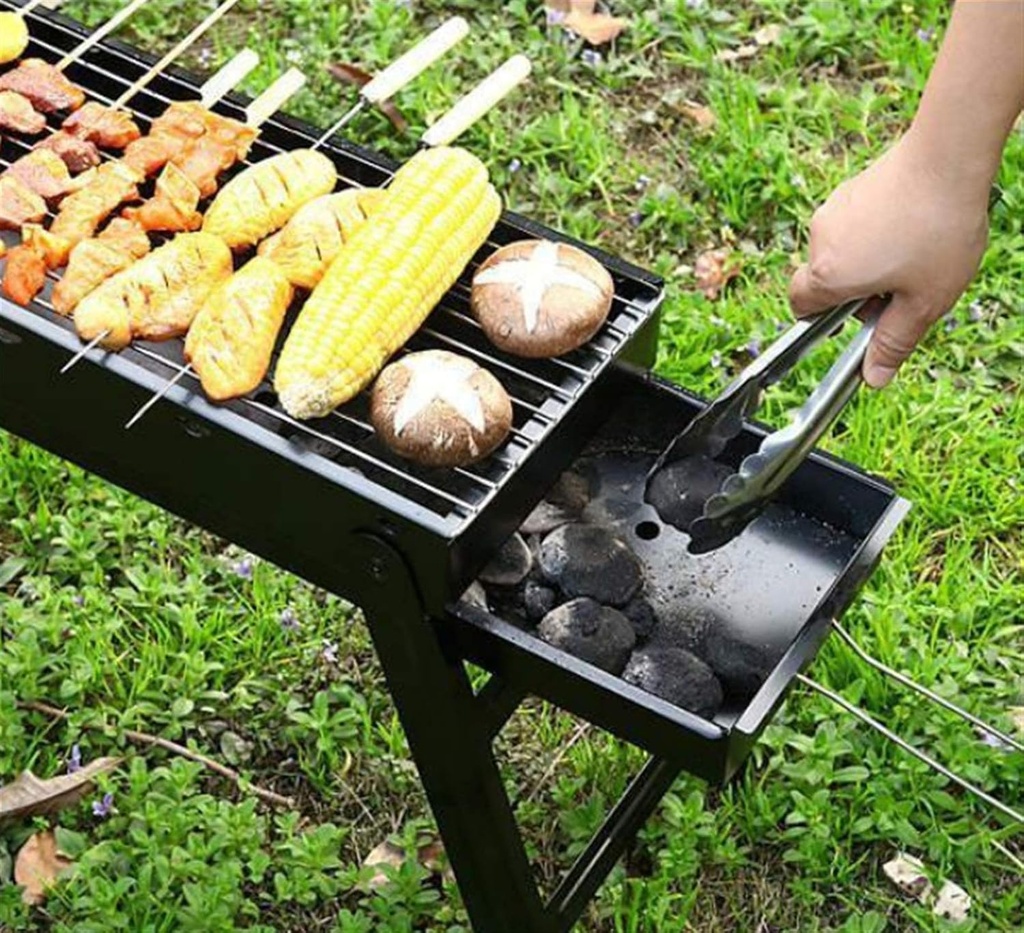 Barbecue portable pliable en acier 