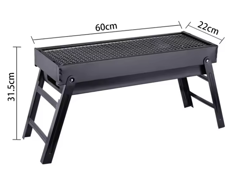 Barbecue portable pliable en acier 