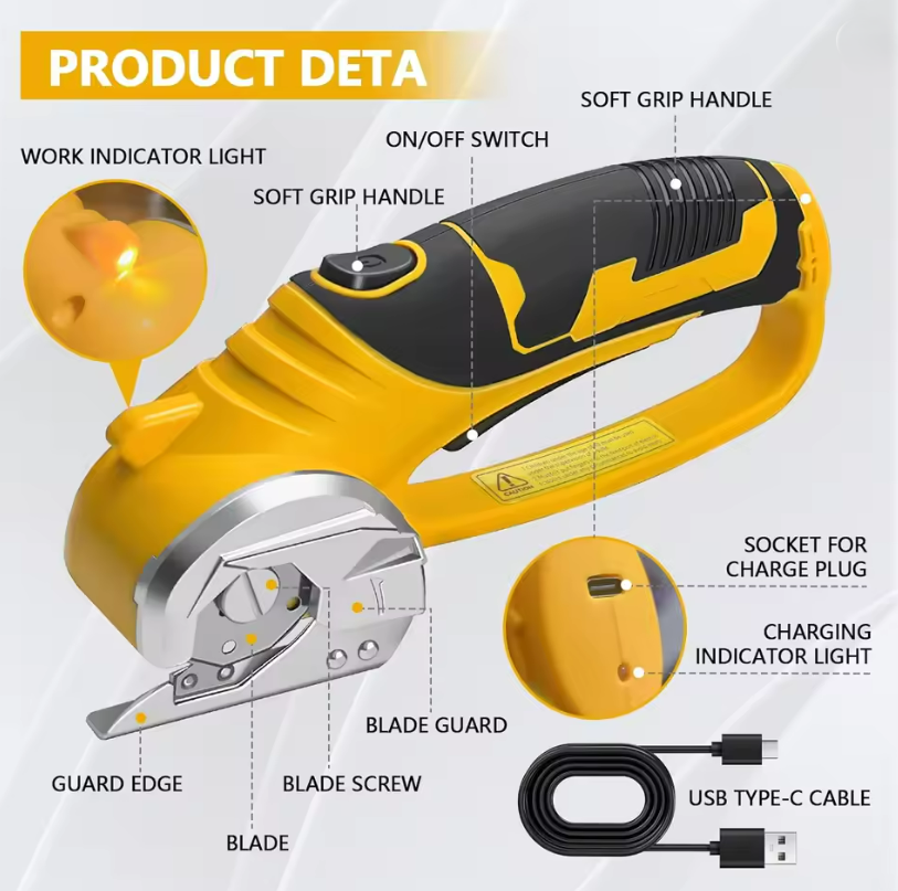 Ciseaux électriques rechargeables sans fil – Roller Cutter Pro