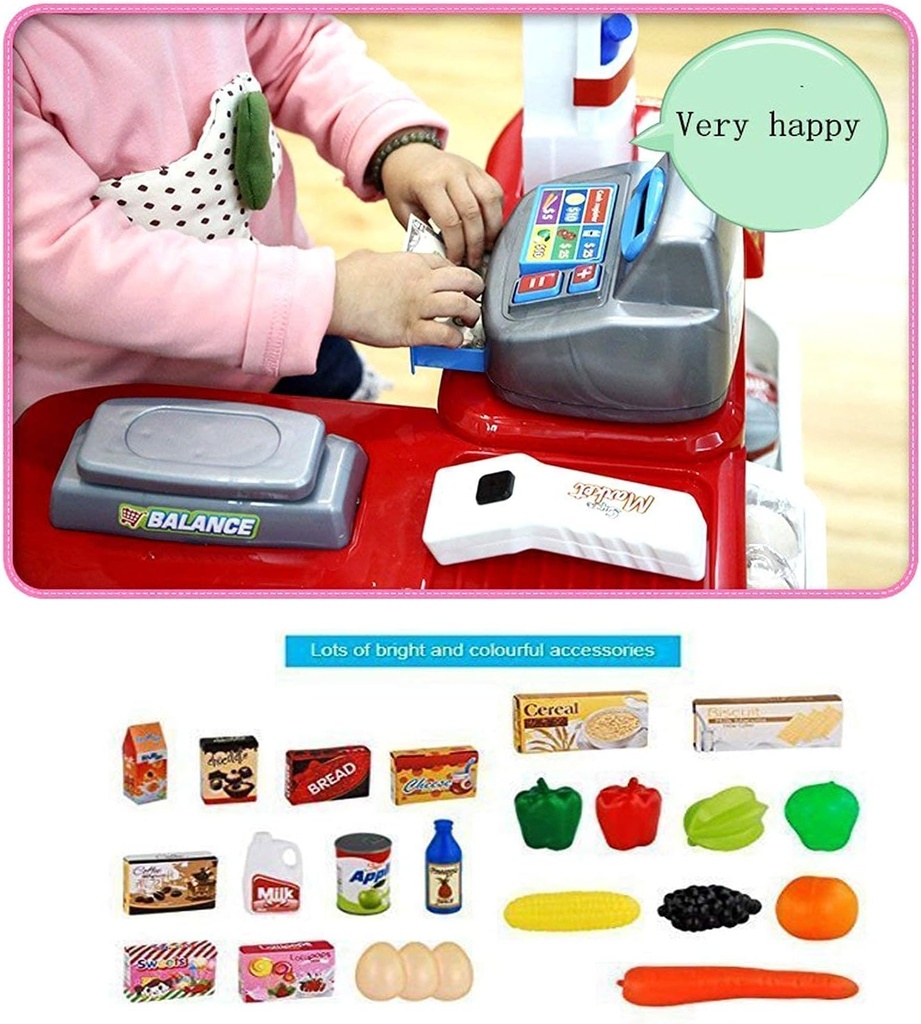 Supermarché Enfant avec Caisse & Chariot – Home Supermarket