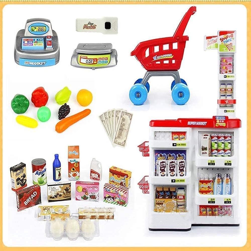 Supermarché Enfant avec Caisse & Chariot – Home Supermarket