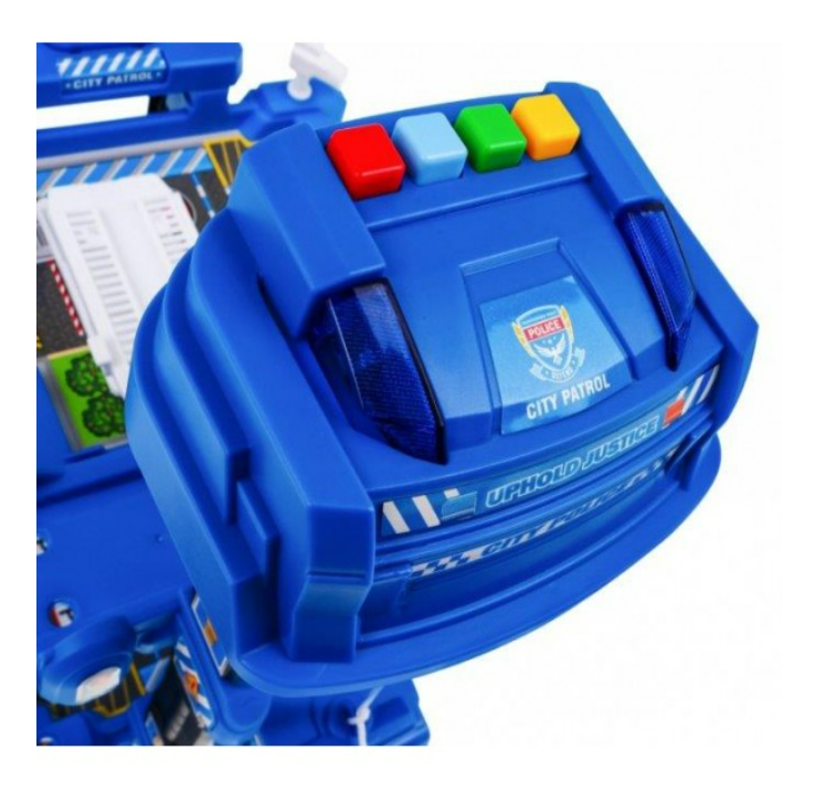 Mega garage à 5 étages – POLICE avec tapis de jeu 