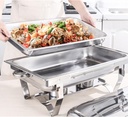 Chauffe-plats buffet 11 L en acier inox