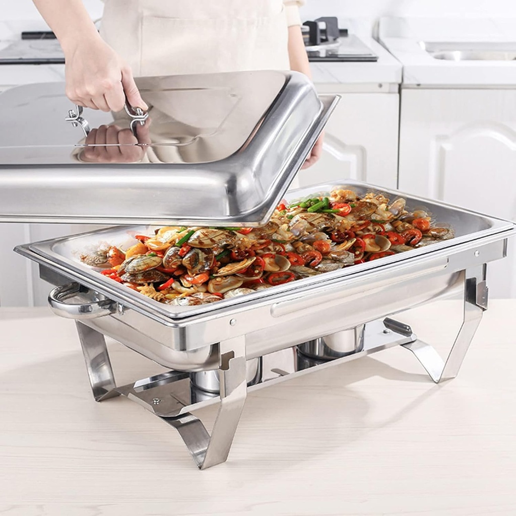 Chauffe-plats buffet 11 L en acier inox