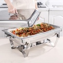 Chauffe-plats buffet 11 L en acier inox