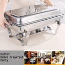 Chauffe-plats buffet 11 L en acier inox