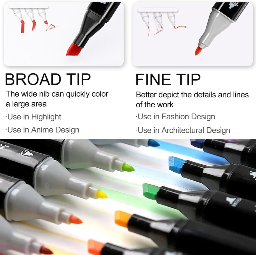 Feutres à alcool double pointe