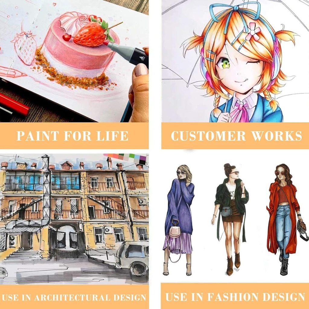 Feutres à alcool double pointe