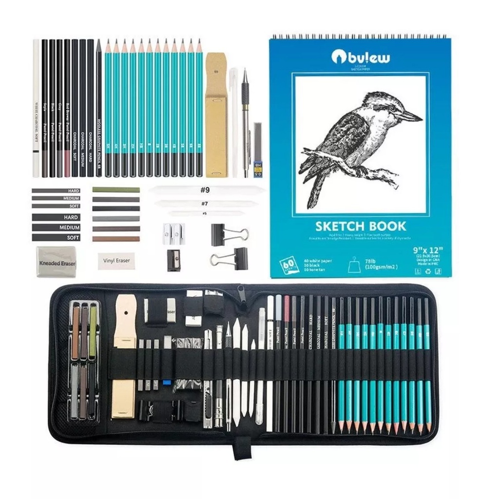 Kit de dessin complet avec sketchbook