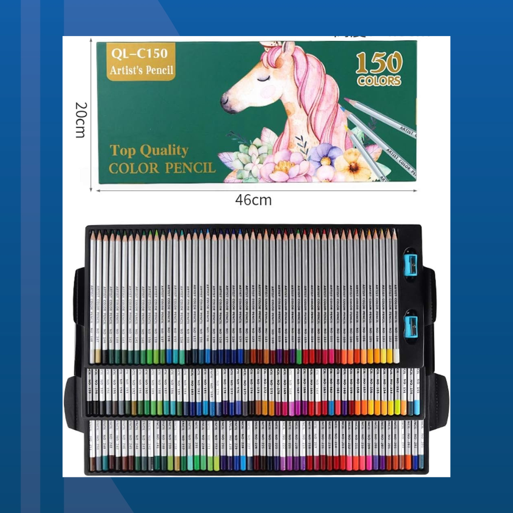 Grande boîte de 150 crayons de couleur 