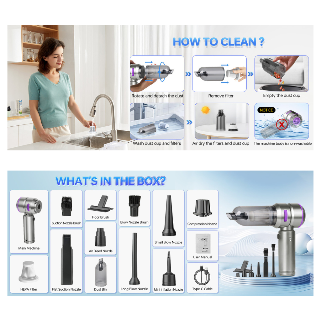 Aspirateur portable sans fil HL-121