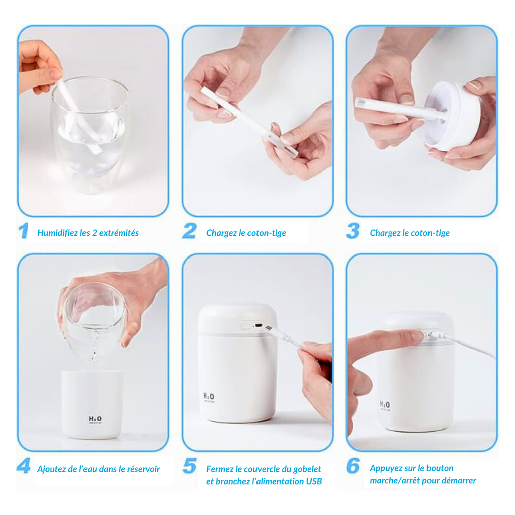Mini humidificateur USB 300 ml