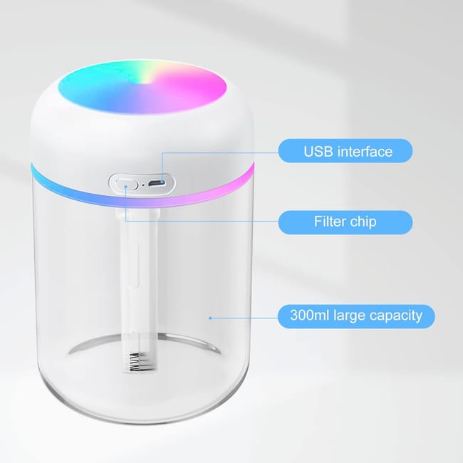Mini humidificateur USB 300 ml