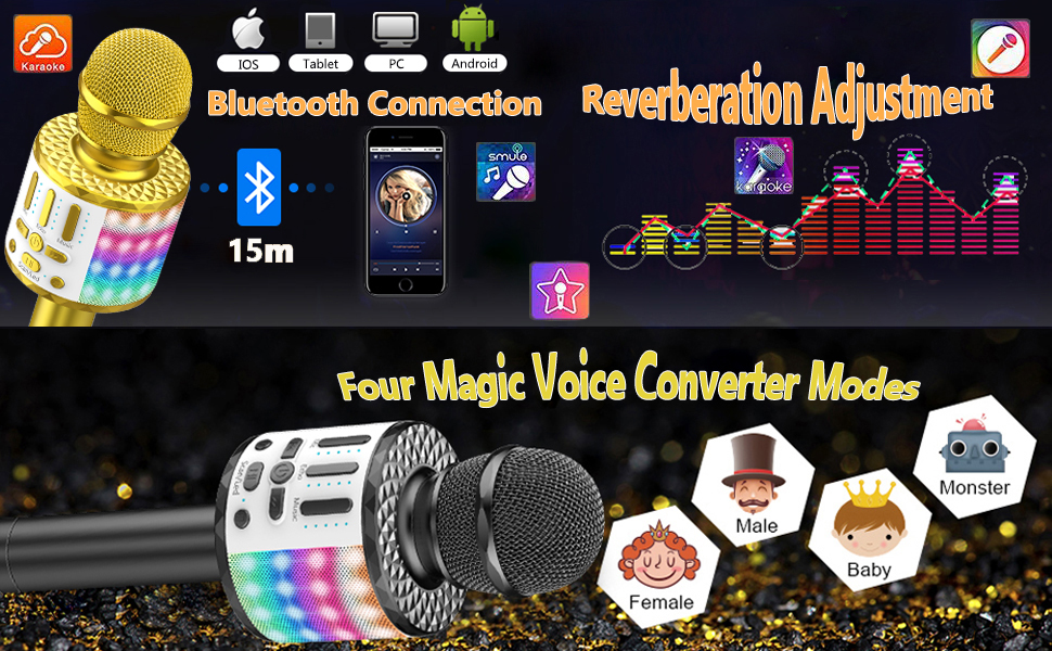 Micro karaoké bluetooth sans fil