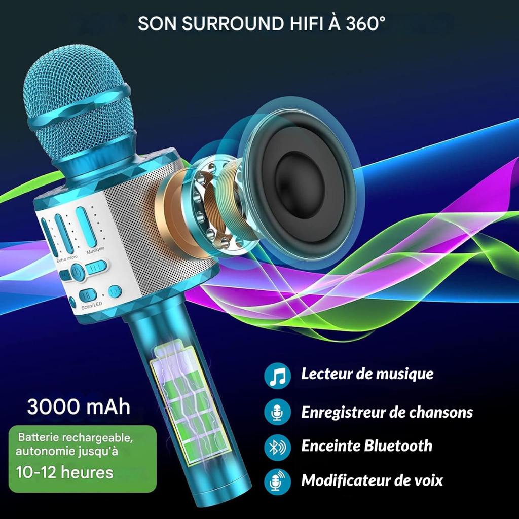 Micro karaoké bluetooth sans fil