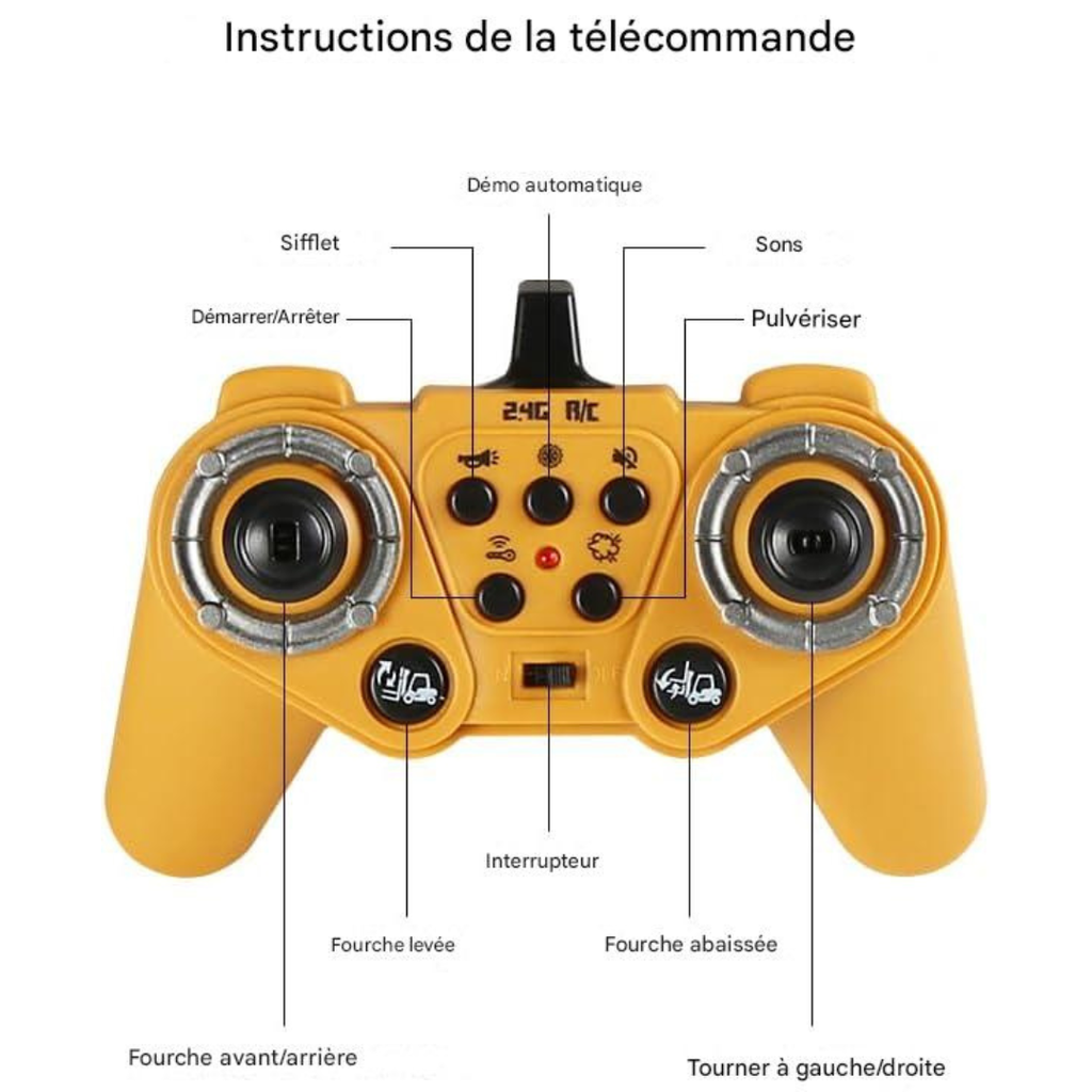 Jouet Chariot élévateur télécommandé rc – 11 canaux 1:24