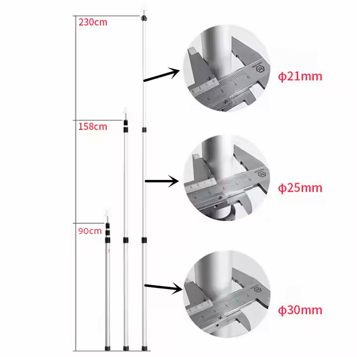 Barre télescopique de camping - 90-230cm