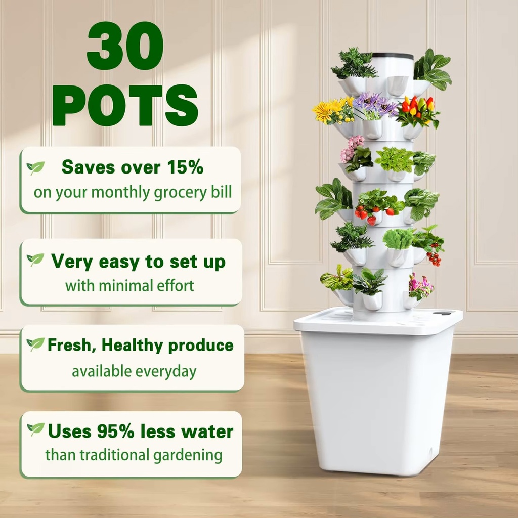 Tour hydroponique - 30 pots