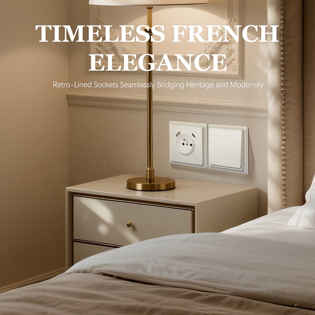 Prise Européenne avec adaptateur - USB et USB-C