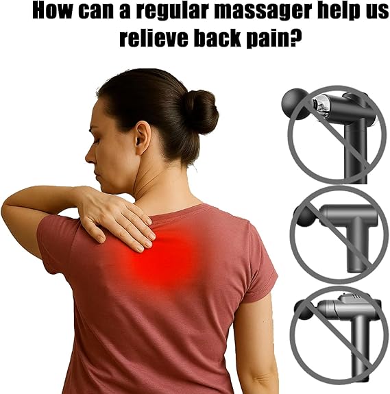 Pistolet massage à manche long - 4 en 1