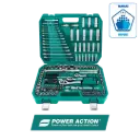 Coffret de clés à douilles 216 pièces en acier chrome-vanadium SWS216 - POWER ACTION