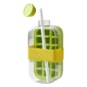 Bouteille à glaçons avec paille