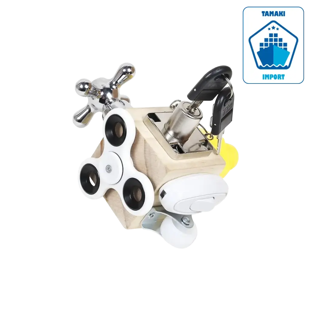 Cube en bois Montessori - BUSY BOARD