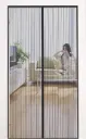 Moustiquaire Magnétique Porte 80x200cm Noire Anti-Moustiques Auto-Fermeture