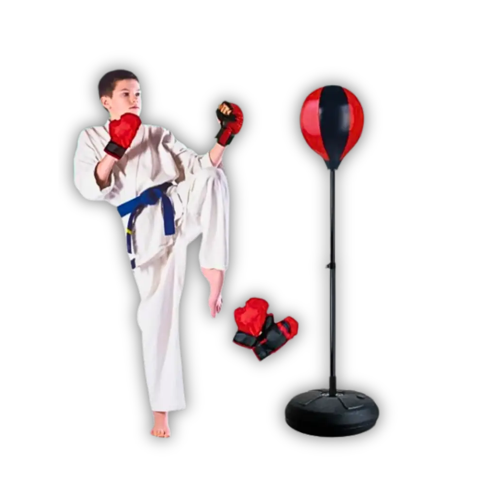 Sac de Boxe sur pied pour enfant - Kit complet