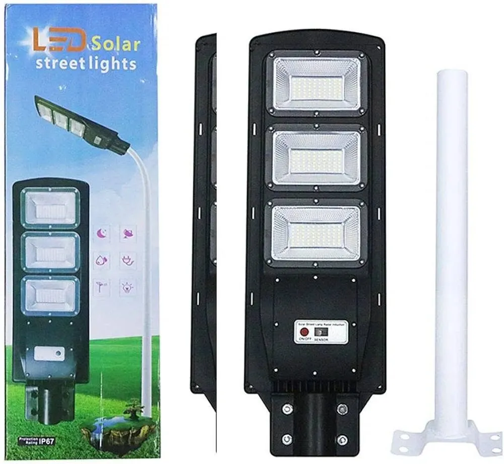 SolarSec – Projecteur LED Solaire Détecteur (Lampadaire)