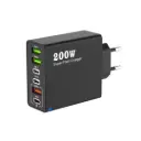 Chargeur Rapide 200W Multi-Ports Prise EU/FR (Blanc)