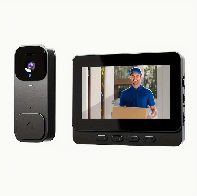 Sonnette Vidéo Sans Wi-Fi X7 avec Écran Intérieur (Doorbell)