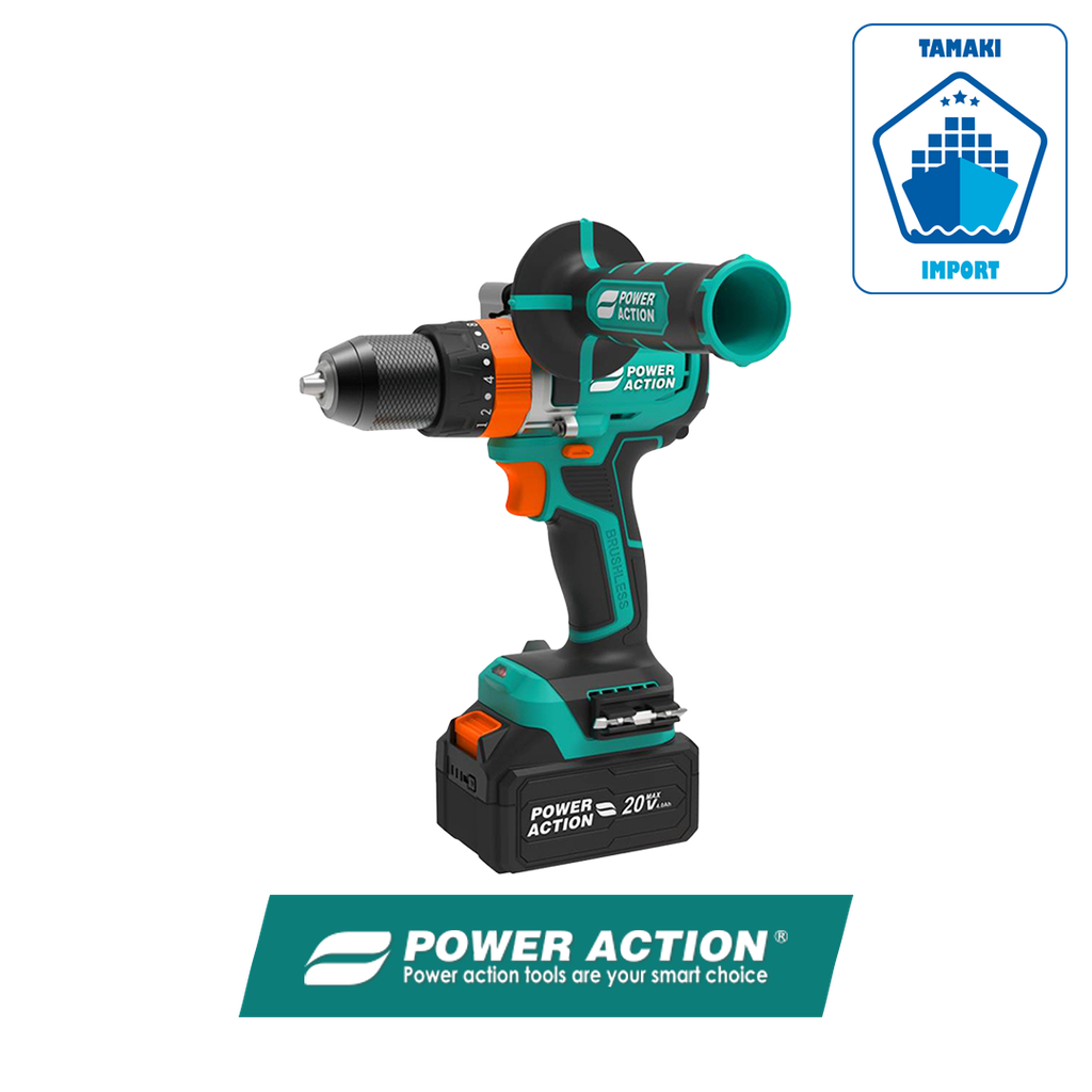 Perceuse visseuse BRUSHLESS 20V - POWER ACTION