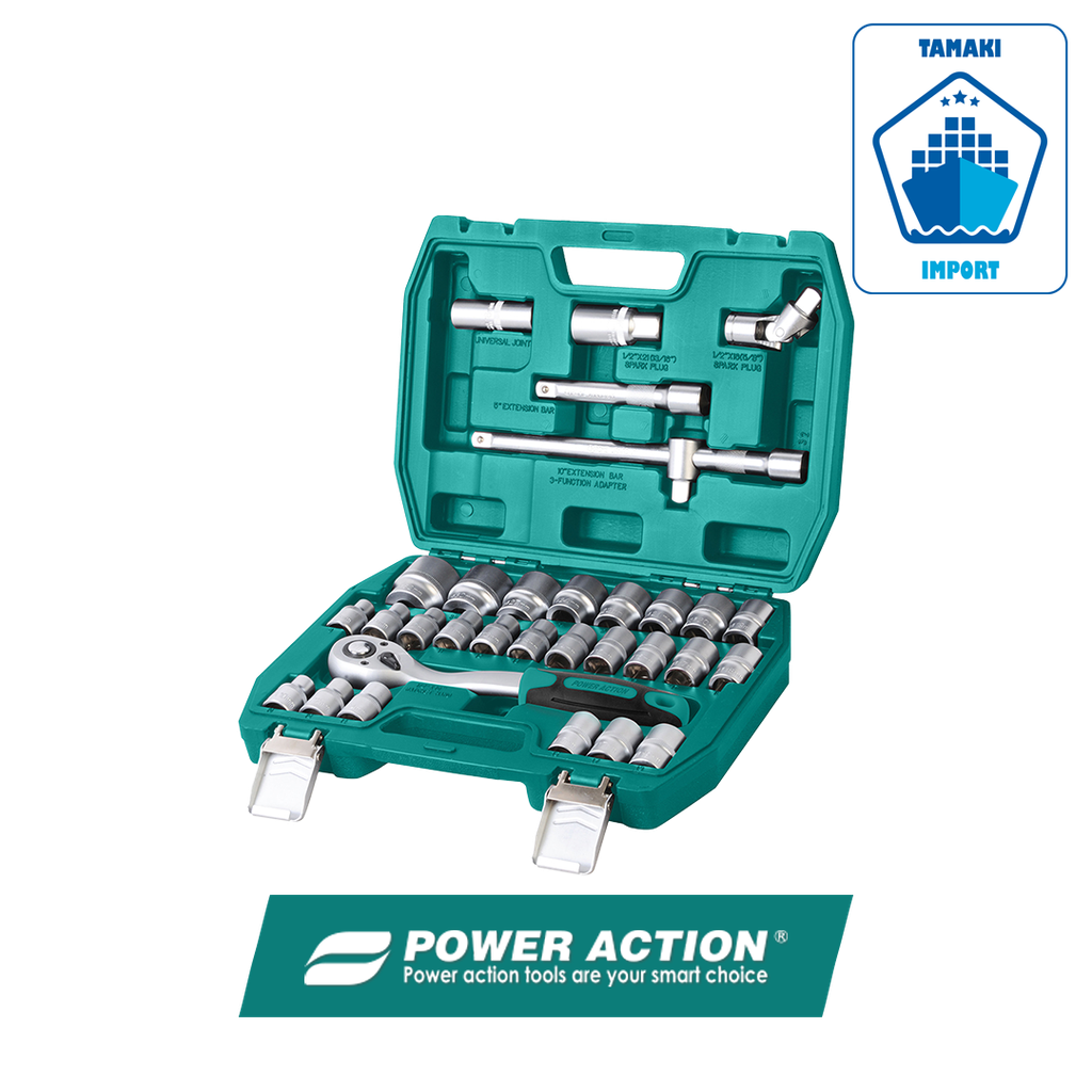Mallette clé à douille (32 PCS) - POWER ACTION SWS32