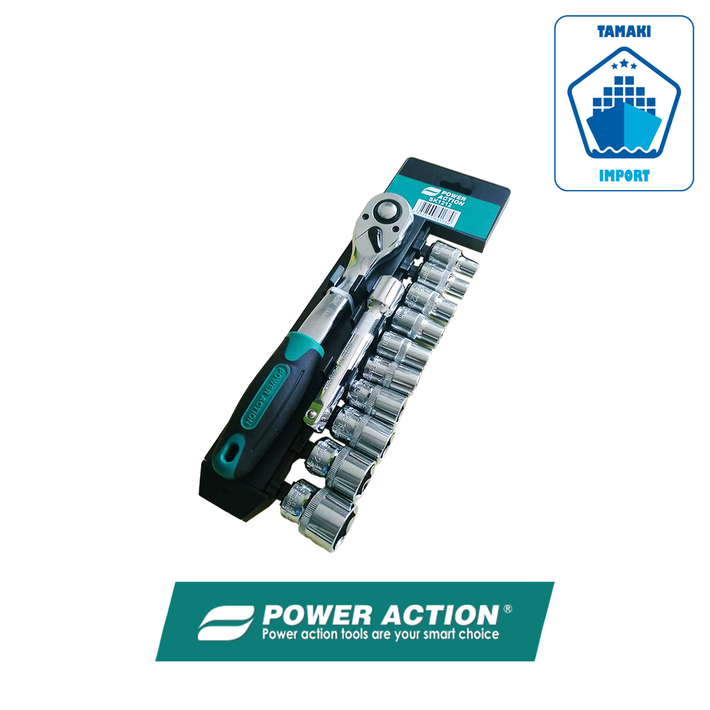 Clé à cliquet SET de 12 pièces - POWER ACTION