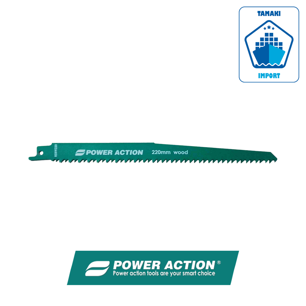 Lame scie sabre 220mm - POWER ACTION (Bois - 1PC)