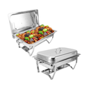 Chauffe-plats buffet 11 L en acier inox