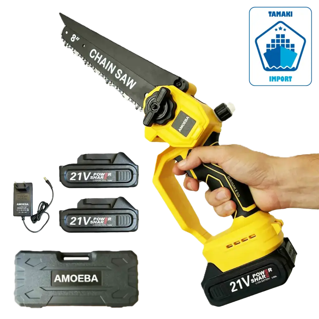 [D4] Tronçonneuse Sans Fil AMOEBA 21V Brushless – 8 POUCES (20 cm) 