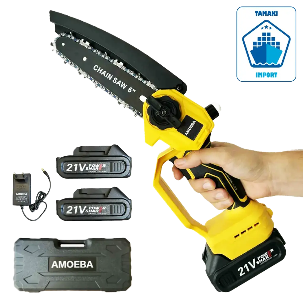 [E5 / D4] Tronçonneuse Sans Fil AMOEBA 21V Brushless – 6 POUCES (16 cm)