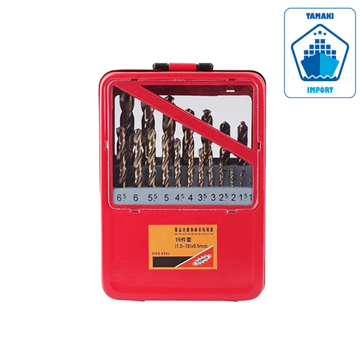 🔩 FORETS MÉTAL HSS 6542 – COFFRET PRO 19 PIÈCES M42 (1 → 10 mm)