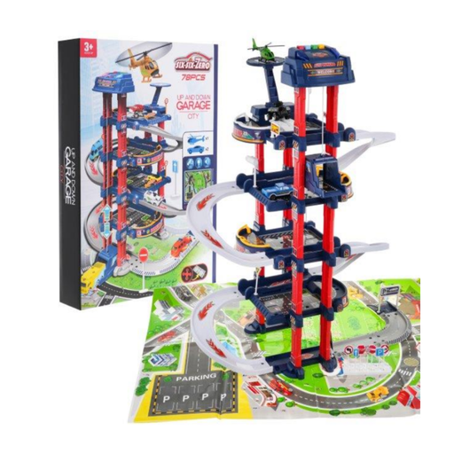 Mega garage à 5 étages – CITY avec tapis de jeu
