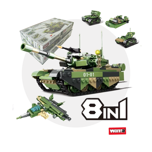 Blocs de construction militaires 8 en 1 – Woma Powerful Military