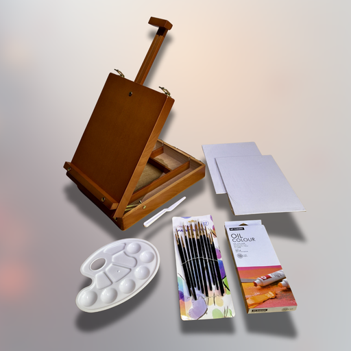 [I5] Chevalet portable et coffret de peinture complet