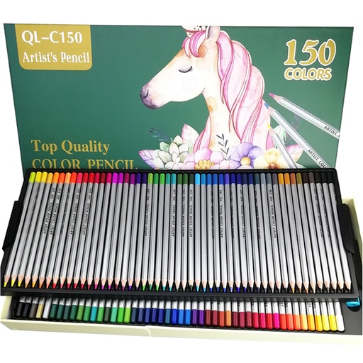 Grande boîte de 150 crayons de couleur 