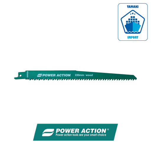 Lame scie sabre 220mm - POWER ACTION (Bois - 1PC)